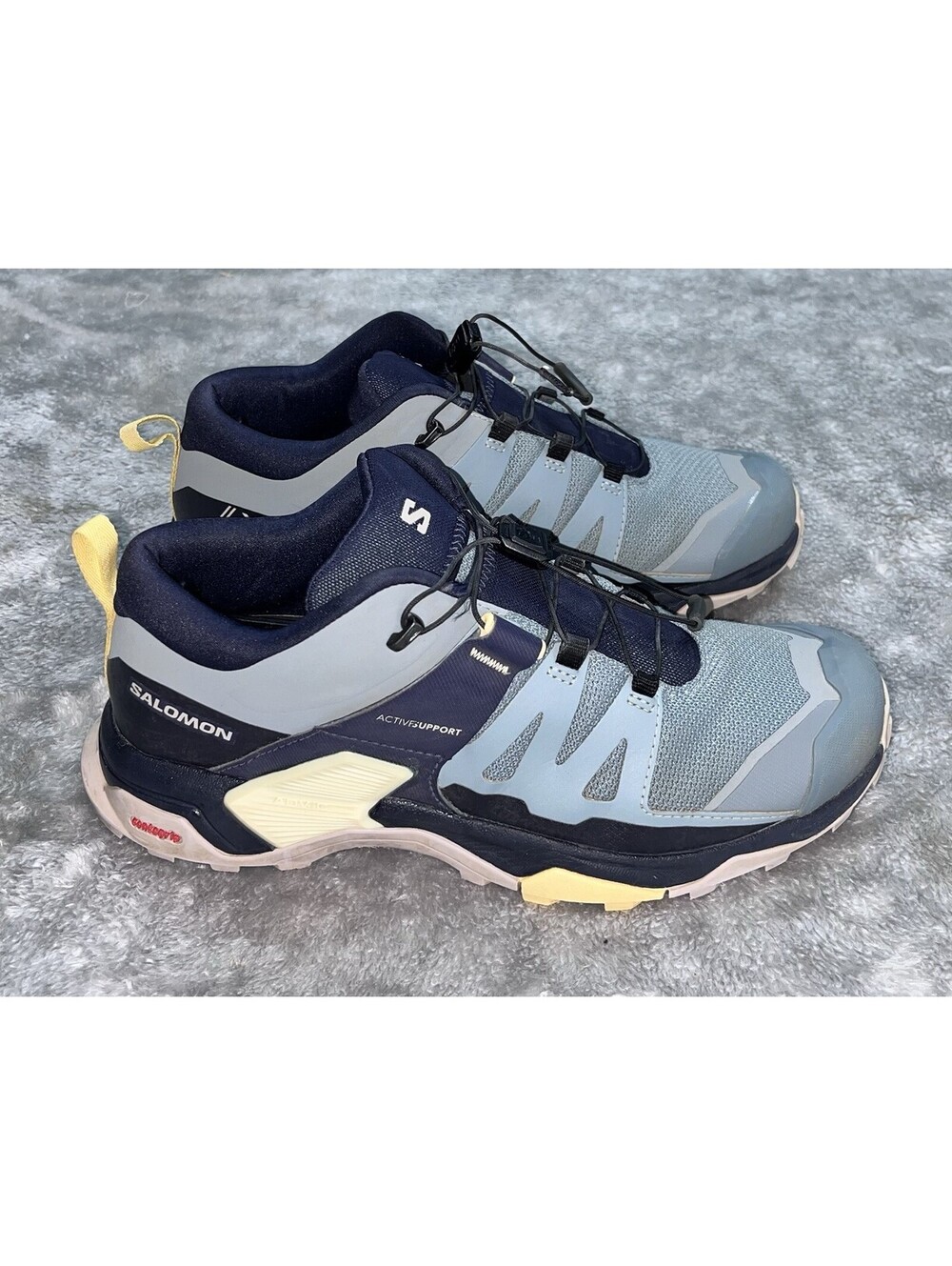 Salomon X Ultra 04W Hiking Shoes Womens 9.5 Blue Navy ActiveSupport 416228